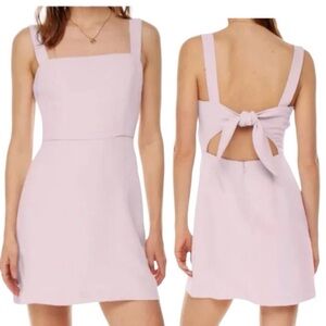 Aritzia Wilfred Size 4 Light Pink Aperature Tie Back Mini Dress Sleeveless